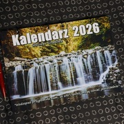 Polski Kalendarz 2026 wodospady
