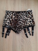 Majtki z pasem do pończoch M-L retro,vintage ,nylony