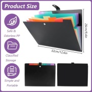 Teczka z przegródkami i zatrzaskiem organizer biurowy