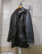 kurtka skórzana XL męska czarn brązowa kremowa destroyed skóra elegancka Bl