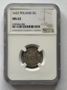 Zygmunt III Waza Półtorak 1622 NGC MS 63 UNC