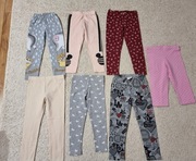 Legginsy spodnie 104 wielopak 