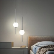 Podwójne lampy wiszące do sypialni w stylu nordyckim