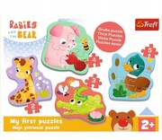 PUZZLE DLA NAJMŁODSZYCH 4W1 BOBASKOWE ZWIERZĄTKA MOJE PIERWSZE PUZZLE TREFL