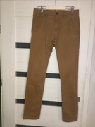 Spodnie skinny jeans męskie tom tailor brązowe w32/L32