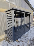 Drewutnia Wiata na drewno opałowe Antracyt zadaszenie gospodarcze