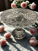 Patera szklana na wysokiej nóżce szklana kryształowa stan idealny 