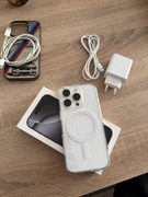 iPhone 16 pro biały stan idealny zestaw nowy wtyczka 40 w + kabel