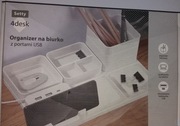 Organizer na biurko z portami usb Setty
