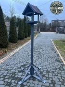 Karmnik dla ptaków XL impregnowany wysoki pokryty gontem