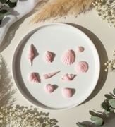 ozdoby na tort z masy cukrowej muszelki topper chrzest urodziny