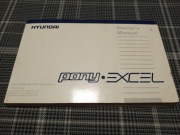 HYUNDAI PONY EXCEL Instrukcja Obslugi Ksiazka 1991
