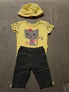 Bamar Nicol Zestaw Sisi Body Krótki Rękaw Getry 3/4 Kapelusz Kotka Roz.80