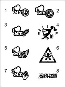 Naklejka na auto samochód audi volksvagen bmw itp.