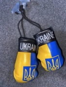 Zawieszka napis Ukraine rekawice bokserskie (1 szt - lewa) 