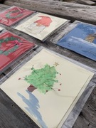 Kartka świąteczna życzenia koperta choinka