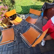 Krzesła rezyserskie  Baùhaus lata 70 nowa skóra 