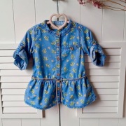 Zara Baby Girl 68 sukienka tunika jeansowa jeans zapinana na guziki podwija