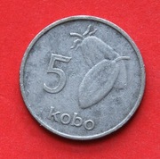 5  Kobo   1974 r  -   Nigeria  Kakao    