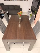 Stół rozkładany ciemny brąz 160x90cm