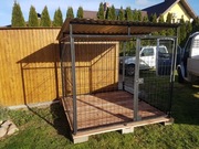 Klatki-boksy-kojce dla psiaków, pomieszczenie gosp