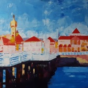 Obraz akrylowy Molo Sopot 100x100cm