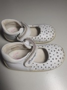 skórzane białe balerinki dziecięce roz 21 dł 12,7 Primigi zapinane na rzep