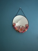 UNIKATOWE Lustro Ręcznie Malowane z Dekoracjami - Ø 20cm