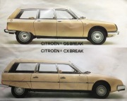Citroën GS i CX Break Prospekt samochodu początek lat 70-ych XXw
