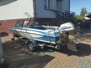 Sprzedam łódkę wędkarska z silnikiem 85KM + przyczepa