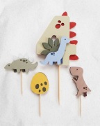 Ręcznie robiony topper na tort - 4 urodziny - zestaw 4 szt 28cm