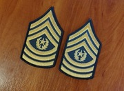 Naszywka - US Army - Command Sergeant Major E-9 (Green/Gold) CSM - para
