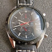 Męski zegarek automatyczny – Styl Carrera – Czarna tarcza