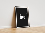 Plakat do pobrania - Halloween / dekoracja / digital art / boo / minimalizm