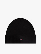 TOMMY HILFIGER MARKOWA CZAPKA ZIMOWA BAWEŁNA KASZMIR CZARNA BLACK HIT