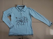 Bluzka polo z długim rękawem Fouganza 36 błękitna