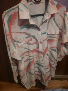 koszula  lniana damska męska przewiewna rozpinana kołnierzyk