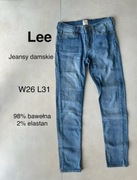 Damskie jeansy marki Lee - super stan - skinny/slim