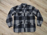 FJALLRAVEN CANADA JACKA ciepła wełniana koszula szara krata vintage_ M