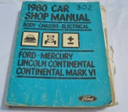 1980 FORD MERCURY LINCOLN MARK VI SHOP MANUAL instrukcja naprawy 