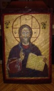 Ikona Pantokrator pisana na desce