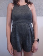 Kombinezon krótki błyszczący imprezowy Topshop 36