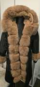 Kurtka płaszcz parka futro futrzana prawdziwy jenot zimowa ocieplana