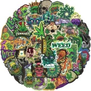 600 Sztuk Naklejek Z Zieloną Rośliną - Wodoodporne - Idealne Do wszystkiego