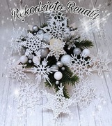 Gwiazdki na szydełku KOMPLET 12 kartonik pudełko PROMOCJA 