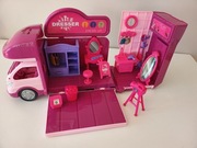 rozkładany Kamper marzeń auto dla lalek Dzieci domek fryzjer garderoba