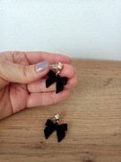 Kolczyki kokardki czarne