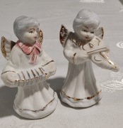 Aniołki dwie stare figurki porcelanowe, komplet