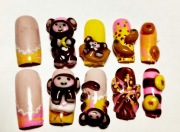 szponypterodaktyla Handmade tipsy własnoręcznie malowane 