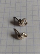 Srebrne kolczyki serduszka